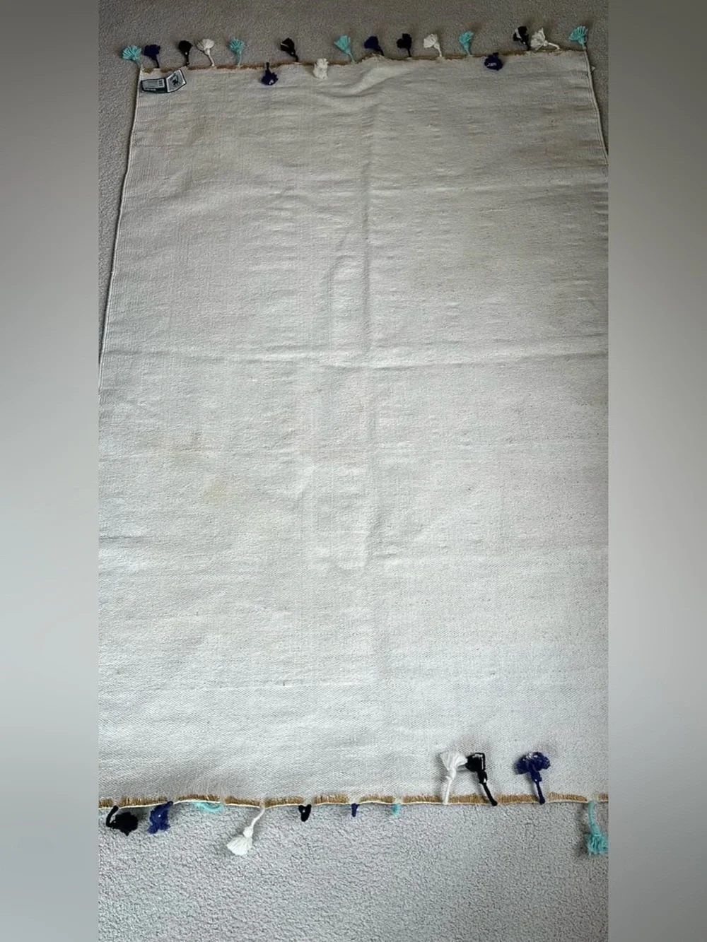 4x6 Tassled Carpet Table Topper Or General Decor